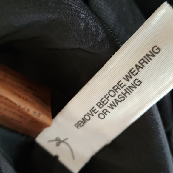 Ann Taylor Lined Black Pants in Size 12 Side Zip Wide Band Panel - Picture 9 of 11